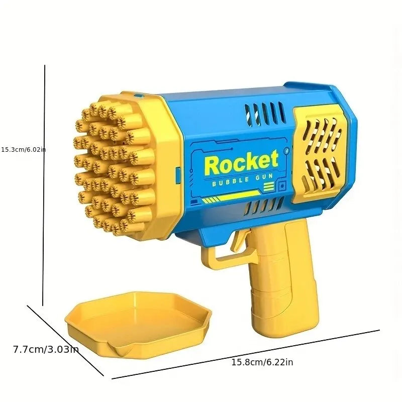 LED Rocket Bubble Gun 40-Hole