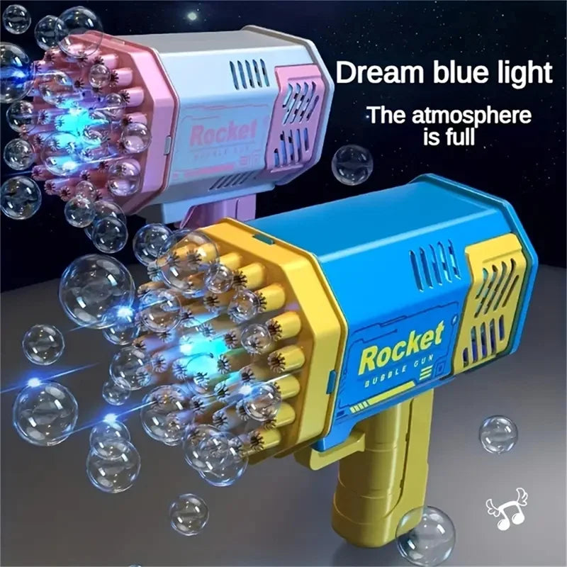 LED Rocket Bubble Gun 40-Hole