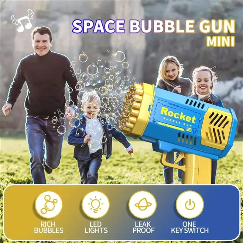 LED Rocket Bubble Gun 40-Hole